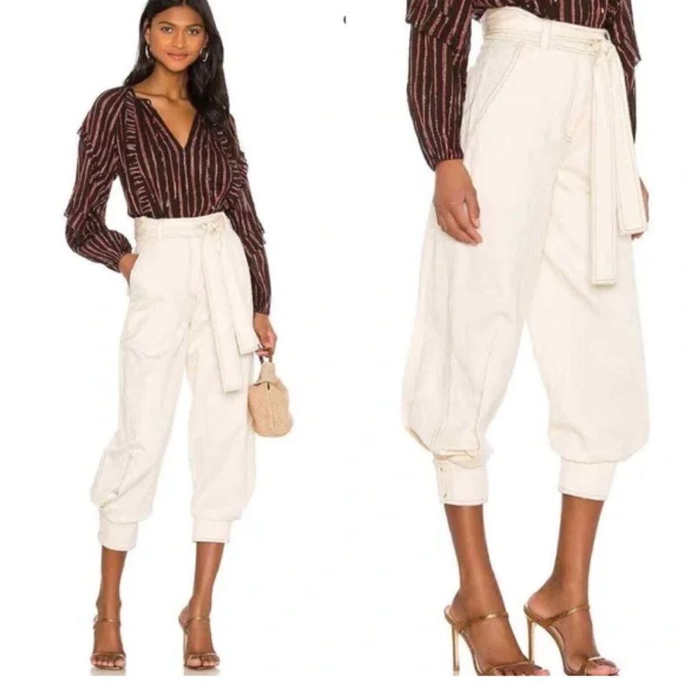 Ulla Johnson Levi Pant Women Ivory Size 0 New With Tag